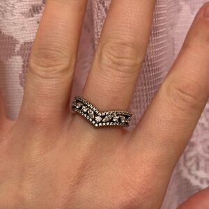 Pandora - Sparkling Marquise Double Wishbone Ring